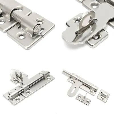 4 Inch Door Lock Catch Bolt Latch Padlock Clasp With Screws High Quality UK • £3.99