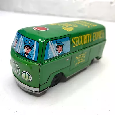 $10 • Buy Vintage Tin Toy Security Express Van Bus VW SE-10 Green