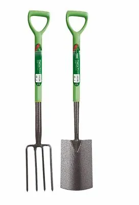 2 Pcs Gardening Tool Set Carbon Steel Heat Treated Fork And Spade Set Builder • £18.90