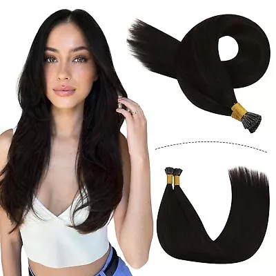 Itip Human Hair Extensions Dark Brown，YoungSee I Tip Hair Extensions Brown It... • $53.64