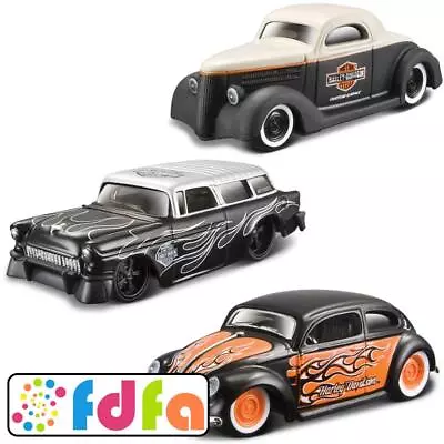 Maisto Harley Davidson 1:64 Custom Car Collectors Gift Toy Novelty • £7.39