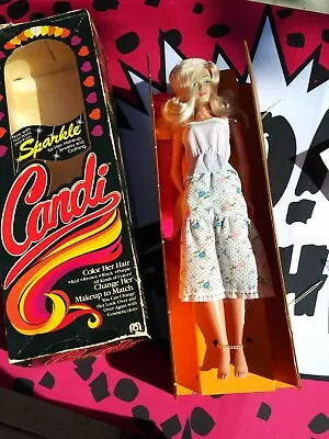 Htf Mego Candi  Sparkle 18  Doll 1979 Color Hair  Make Up Complete Boxed Set • $69