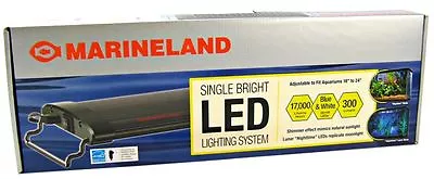 Marineland Single Bright LED Aquarium Lighting System 18 - 24 Inch Blue & White • $46.75