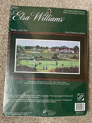 Elsa Williams Hush-Golf Day Counted Cross Stitch Kit 02135 New Sealed • $14.49