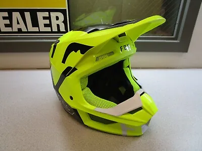 Fox Racing V1 Skew Flo Yellow Ys Helmet Motocross Offroad Utv • $79.99