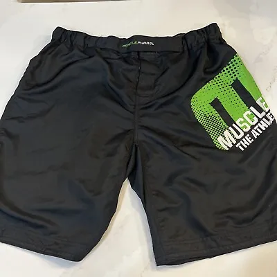 MUSCLEPHARM Shorts Waist 38 Black With Graphics  • $16
