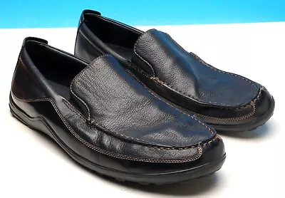 Cole Haan Black Leather Loafers Casual Drivng Mocs Shoes Mens 15 W Excellent • $36.50