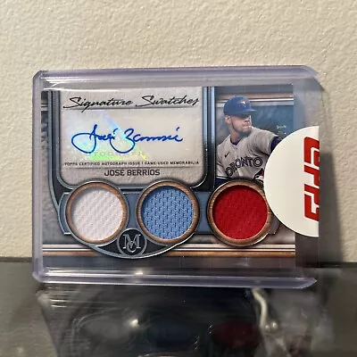 2023 Topps Museum Collection JOSE BERRIOS Signature  Triple Relic AUTO /199 • $39