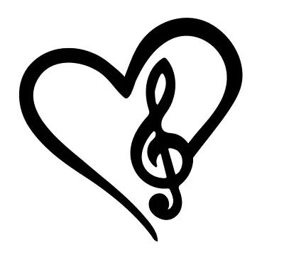 Music Note Heart Vinyl Decal Sticker For Home Cup Car Wall Decor Choice A1328 • $1.99