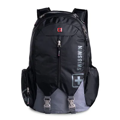 $75.90 • Buy Swiss Waterproof 16'' Laptop Backpack School Backpack Travel Shoulder Bag SW9176