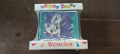 Vintage 1990s WESTCLOX Looney Tunes Bugs Bunny Alarm Clock BRAND NEW IN BOX! • $9.99