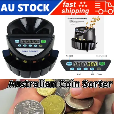 Australian Coin Sorter LED DIS Automatic Electronic Counter Machine AU • $179.99