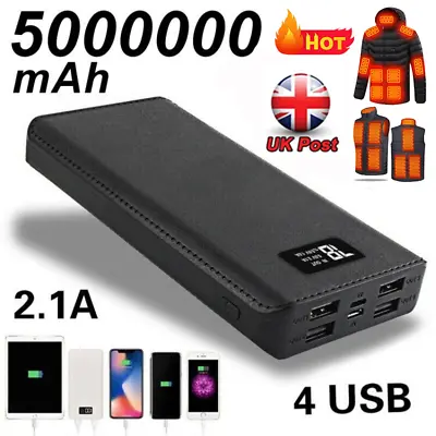 Power Bank For Electric Heated Vest Jacket Body Warmer Usb 5v 2a Battery Pack Uk • £9.88