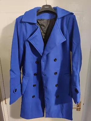 £30 • Buy Men's Blue Double Breasted Trenchcoat Doctor Who 14th Cosplay David Tennant
