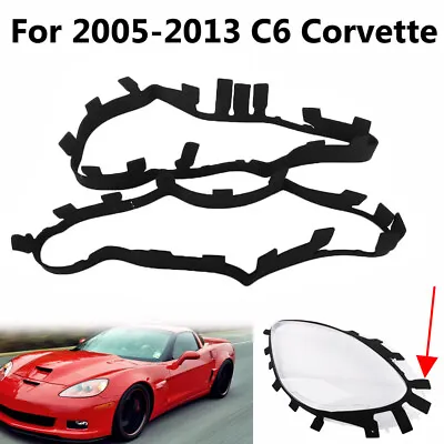 Left Right Headlight Lens Cover Gaskets Replacement For Corvette C6 2005-2013 • $15.59