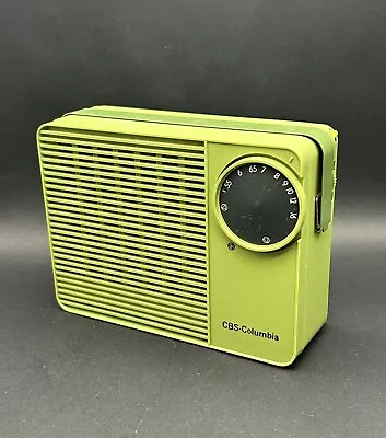 Gorgeous Two Tone Green 1950’s CBS COLUMBIA Vintage Tube Portable Radio - Japan • $19.95