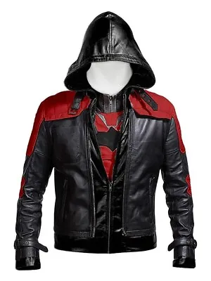 New Batman Arkham Knight Game Red Hood Leather Jacket & Vest Costume • $124.99