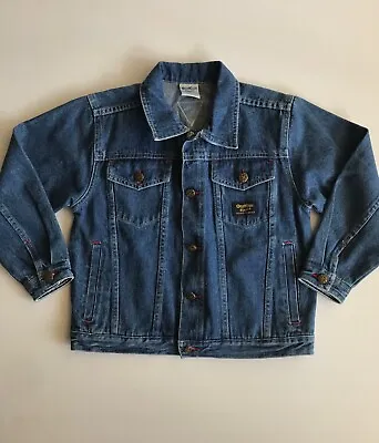 Vintage Osh Kosh Bgosh Denim Jacket Size 7 Kids Childrens Vestbak Unisex • $30