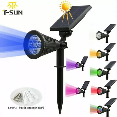 LED Solar Spot Lights Wall Outdoor Garden Yard Path Lamp Security Waterproof UK • £14.99