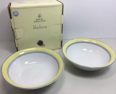 £47.58 • Buy NEW (2) Royal Doulton Blueberry Cereal Bowls 1104302 Fast Free Shipping!