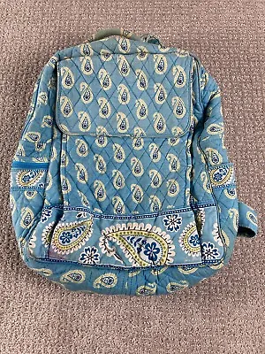 Vera Bradley Blue Paisley Quilted Backpack Minor Wear See Pics • $21