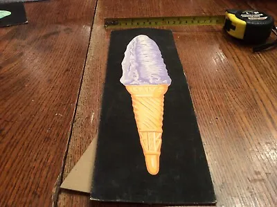 ISALY’s DAIRY TABLE TOP ICE CREAM CONE ADVERTISING CARD ORIGINAL FREE SHIPPING! • $249.77