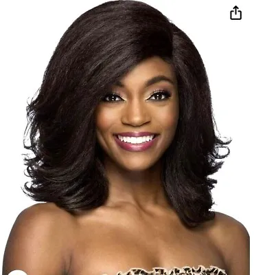 Closeout!! Vivica Synthetic Invisible Part Swiss Lace Front Natural Yaki Wig UBA • $24.95