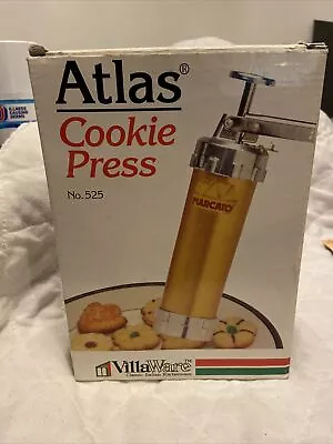 Marcato Atlas Biscuits Maker Cookie Press From Italy Complete 21 Discs 4 Tips • $28