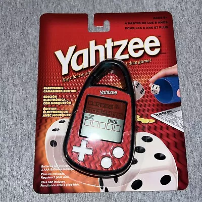 YAHTZEE Electronic Carabiner Handheld Dice Game 2011 Hasbro NEW In Package • $30.82