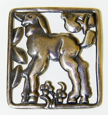 VINTAGE 1930'S STERLING ART DECO BROOCH BY McCLELLAND BARCLAY • $450