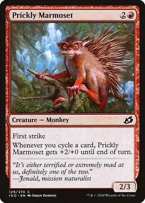 MTG Prickly Marmoset Ikoria Lair Of Behemoths 129/247 Common Near Mint NM • $1.50