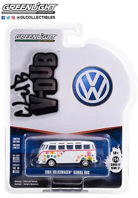 Greenlight Club V-Dub 17 - 1964 Volkswagen Samba Bus  Flower Power  36080-B • $11