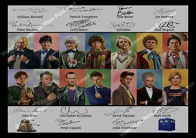 £8.25 • Buy Doctor Who 1963 - 2020 Signed - All 14 Doctors -  Autograph A4 Photo Print