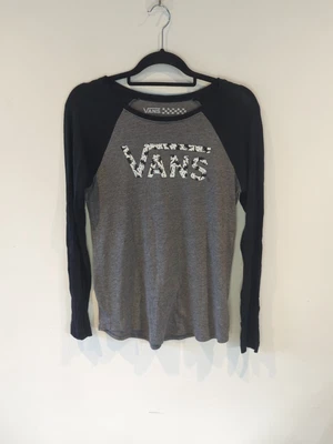 £8.50 • Buy Vans T-shirt Top Black & Grey Long Sleeve Top Size XS