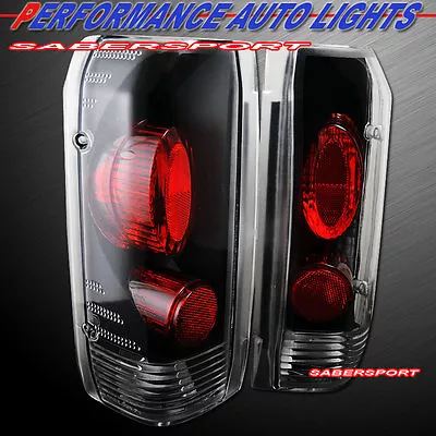 Set Of Pair Black Taillights For 1987-1996 Ford F-150 F-250 F-350 Bronco  • $53