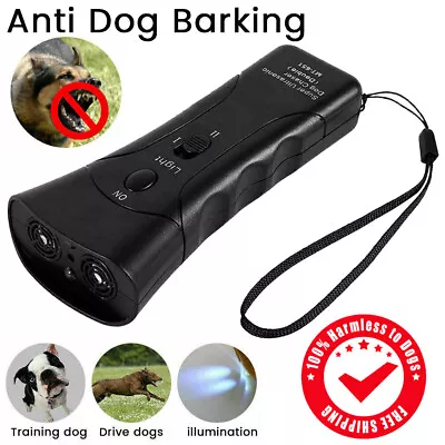 Petgentle Ultrasonic Anti Dog Barking Pet Trainer LED Light Gentle Chaser-Style • £12.95