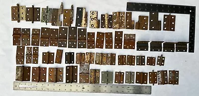 Lot Of Assorted Assortment Of  Vintage Salvaged Cabinet Door Hinges Parts #1204 • $12.99