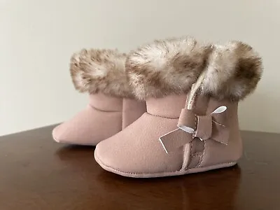 Carters Child Of Mine - Baby Girl Pink Fur Boots - 0-3M • $9
