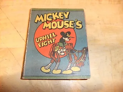 Vintage 1934 MICKEY MOUSE'S UPHILL FIGHT Whitman WEE Book NO TITLE PAGE DISNEY • $15.88