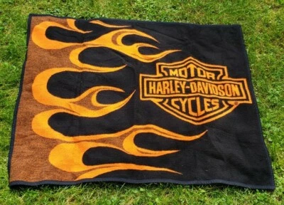 $21.38 • Buy Harley Davidson Black Orange Throw Blanket Motorcycles Aurora Sofa Man Cave 