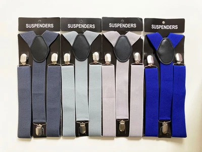 $9.50 • Buy Wide Suspenders For Mens Suspenders Adjustable Clip-On Y-Back Elastic Heavy Duty