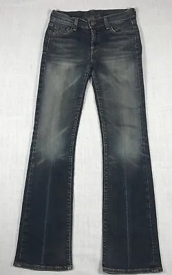 7 Seven For All Mankind Bootcut Denim Jeans Distressed Womens Size 26” Made USA • $27