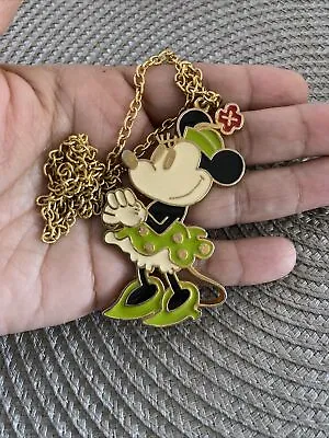 Vintage Minnie Mouse Pendant Signed Disney Necklace • $14.99