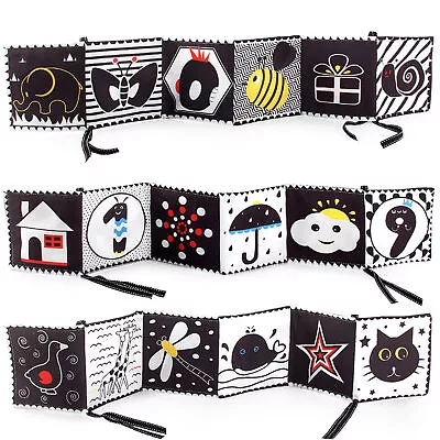 High Contrast Baby Cloth Book Soft Book Fabric Book For Baby Infant Toddler • £8.79