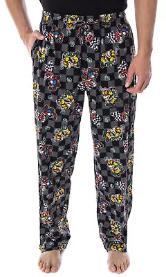 Nintendo Men's Mario Kart Checkered Flag Race Soft Touch Cotton Pajama Pants • $27.95