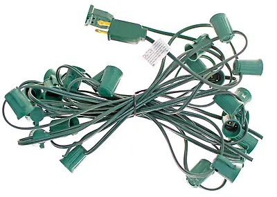 Patio String Cord 25-50 Sockets 25-50ft Length Male And Female Plugs Green White • $29.99