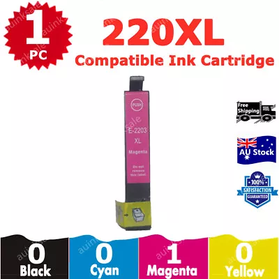 1x Compatible Ink Cartridge 220XL 220 XL Magnta For Epson XP 220 320 420 WF 2630 • $4.70