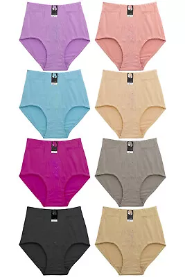 $24.99 • Buy Lot 6 Tummy Control Panties Brief Front Side Pockets S M L XL 2XL 3XL 4XL 670