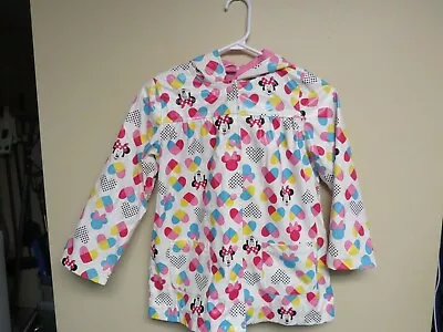 Walt Disney Girls Minnie Mouse Rain Coat Lined Size 6x • $14.58