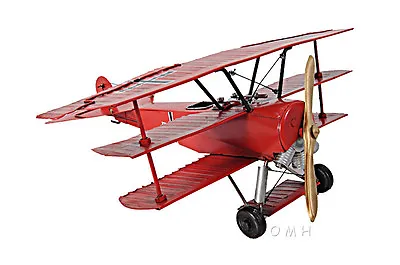 1917 Fokker Dr.1 Triplane Metal Desk Top Model 12  Red Baron Fighter Aircraft • $81.83